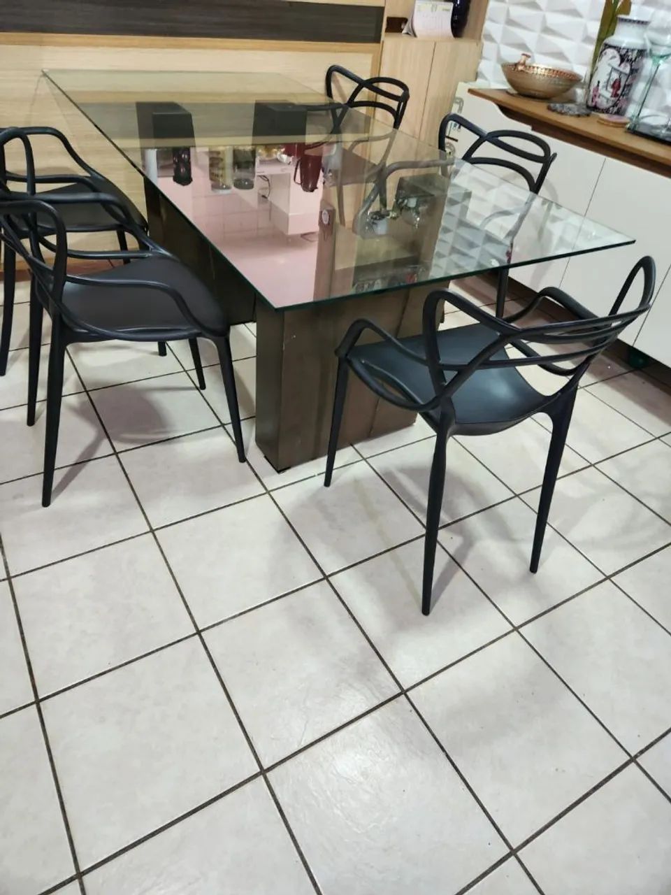 Mesa de Vidro com Cadeiras - Foto 3