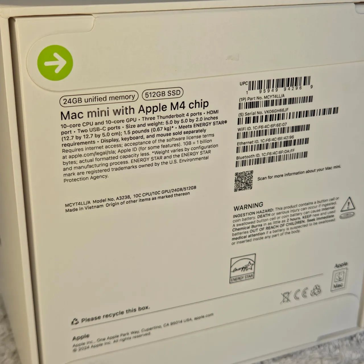 Apple Mac Mini  24GB 512GB - NOVO - Foto 4