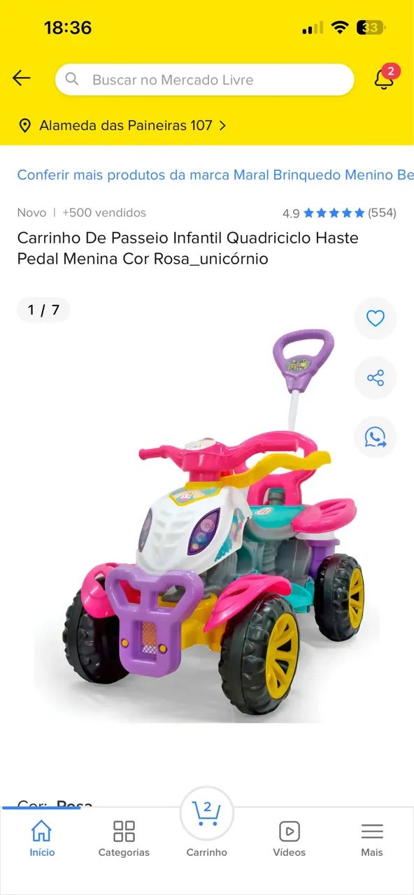Motoca infantil menina - Foto 3