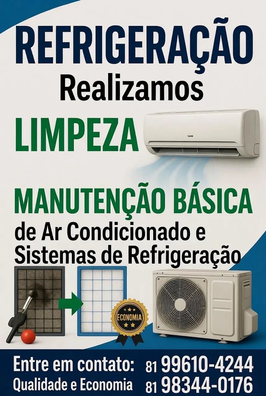 Manutenção básica em ar-condicionado.
