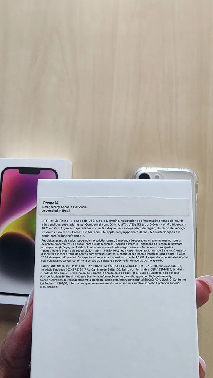 Iphone 14 - Seminovo - Com capa e cabo - Foto 4