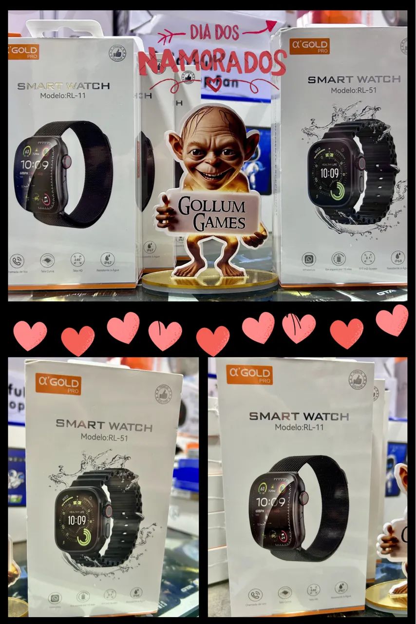 Relógio Smart Gold RL Séries Top! - Foto 3