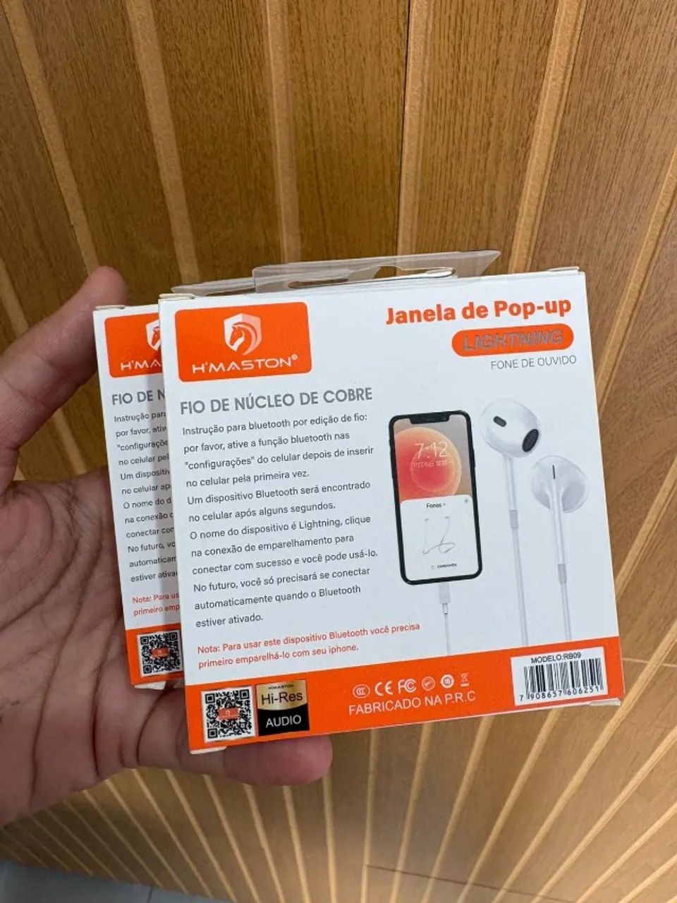 Fone de Ouvido H?Maston RB09 Lightning | iPhone - Foto 2