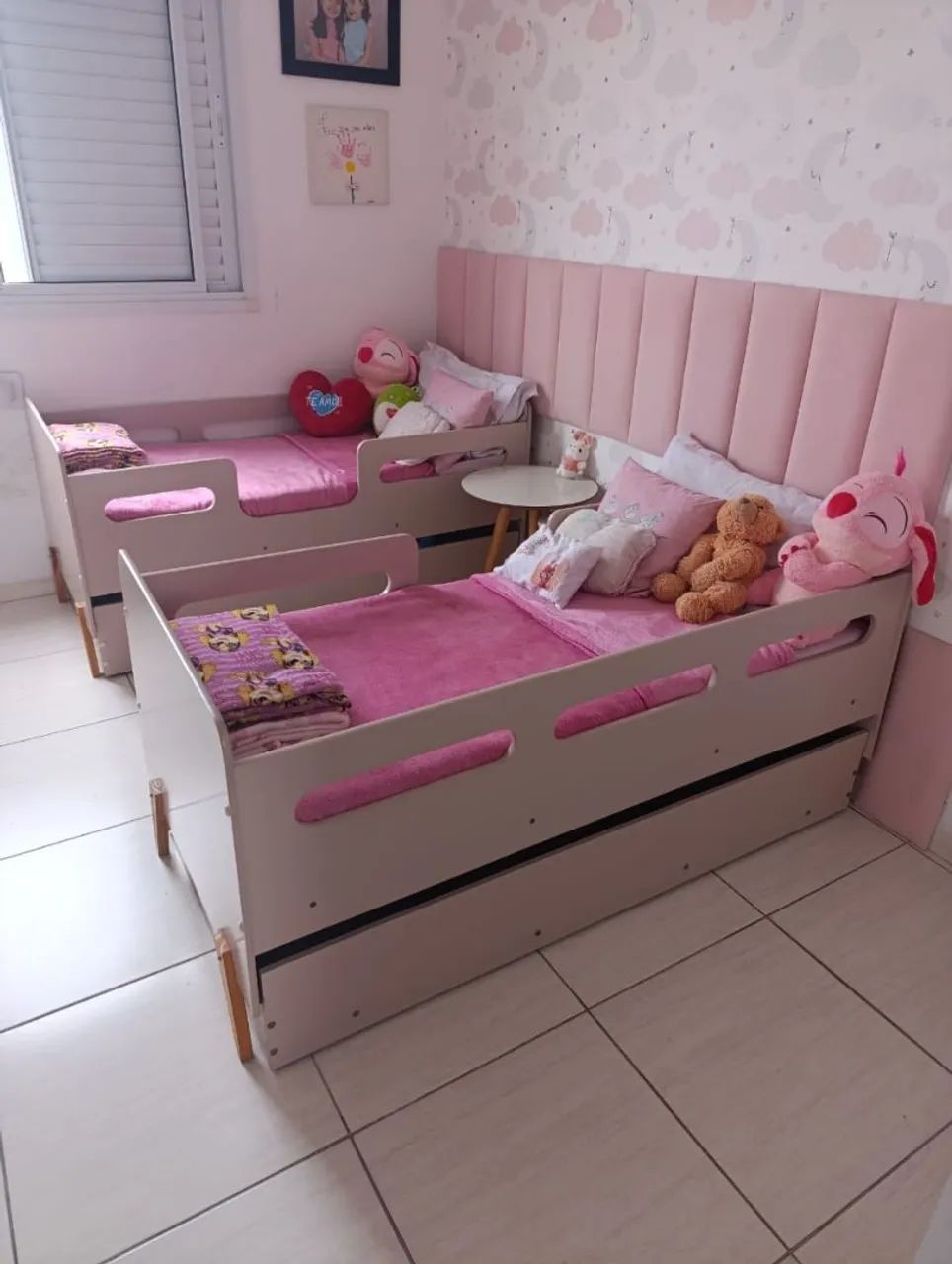 Duas Bicamas rosa infantil