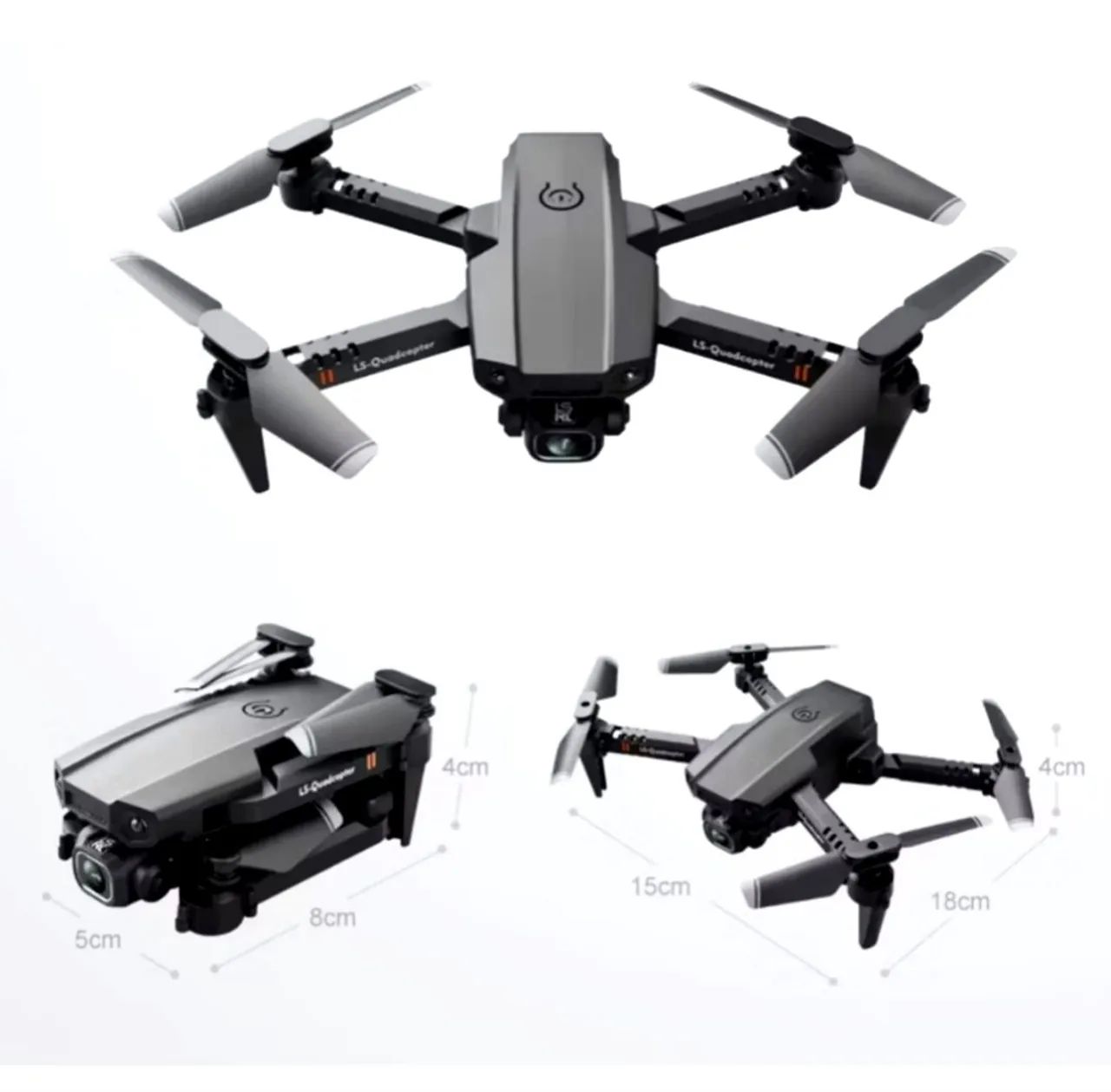 Drone LSXT6 4K com 2 Baterias, Controle Remoto e App - Câmera HD e Modos Inteligentes