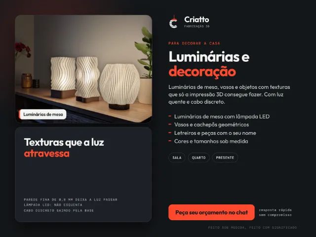 Impressão 3D sob encomenda | Criatto - Foto 2