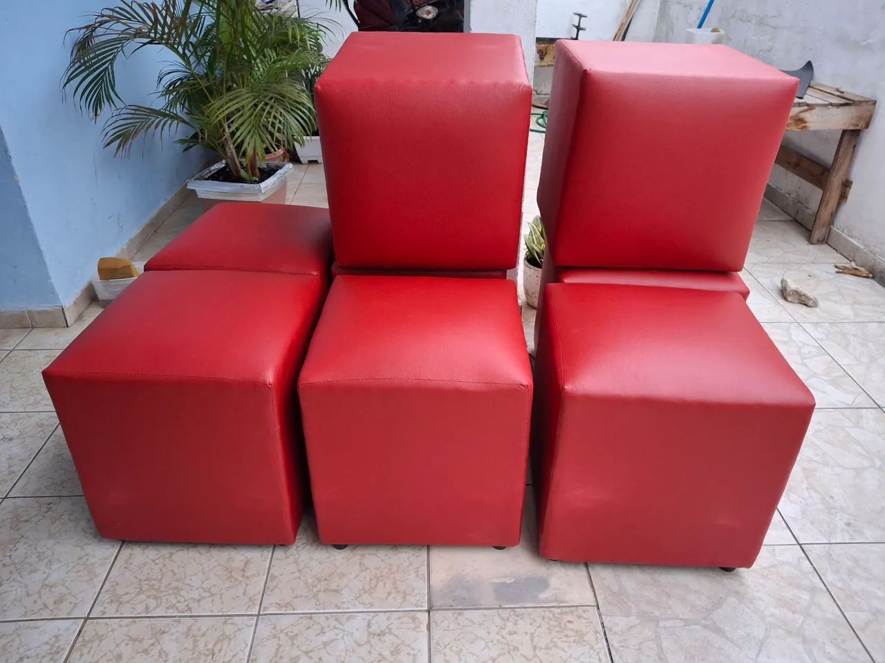 Puff quadrado 40x40 cores a escolher 
