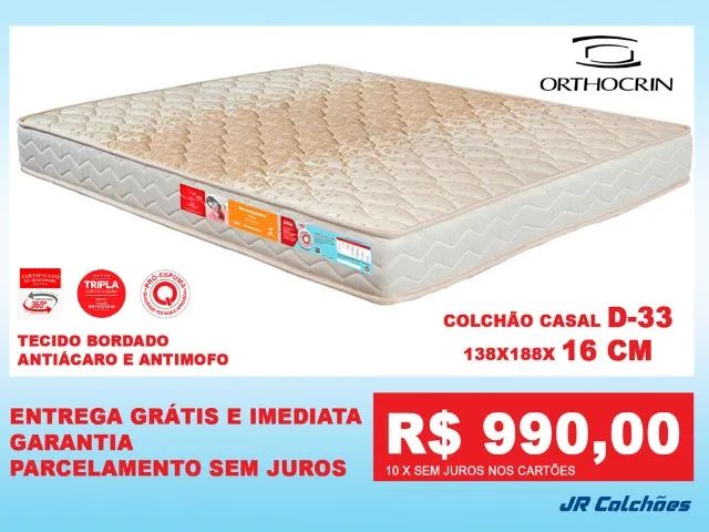 Colchão D33 Orthocrin Casal e Solteiro na Promoção - Foto 4