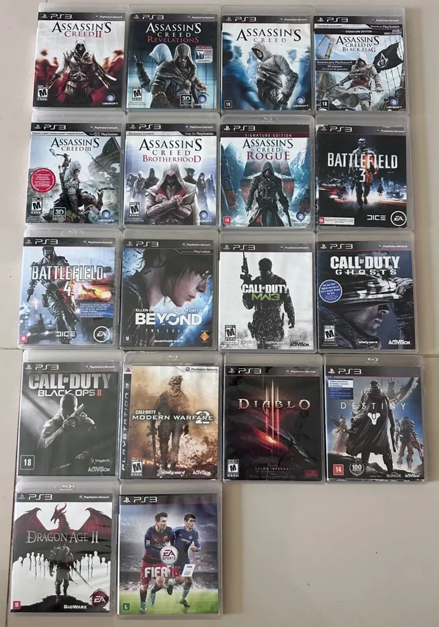 Jogos de PS3 - R$ 25 cada