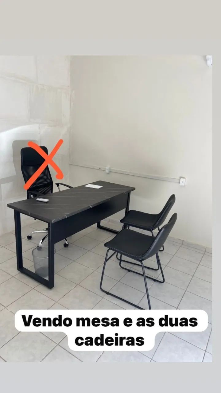 Mesa escritório e cadeiras