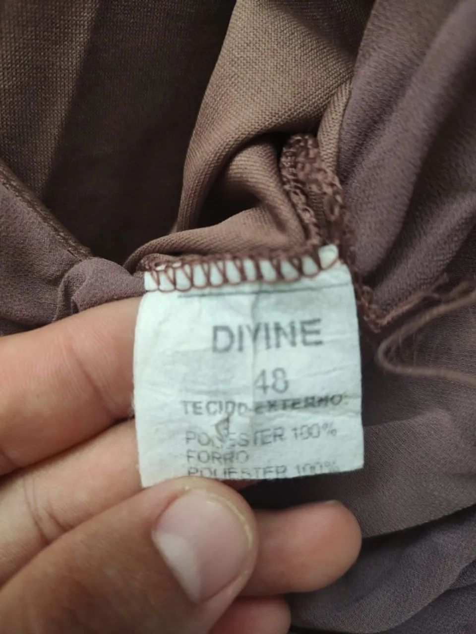 Vestido Marrom Tamanho 48 - Foto 2