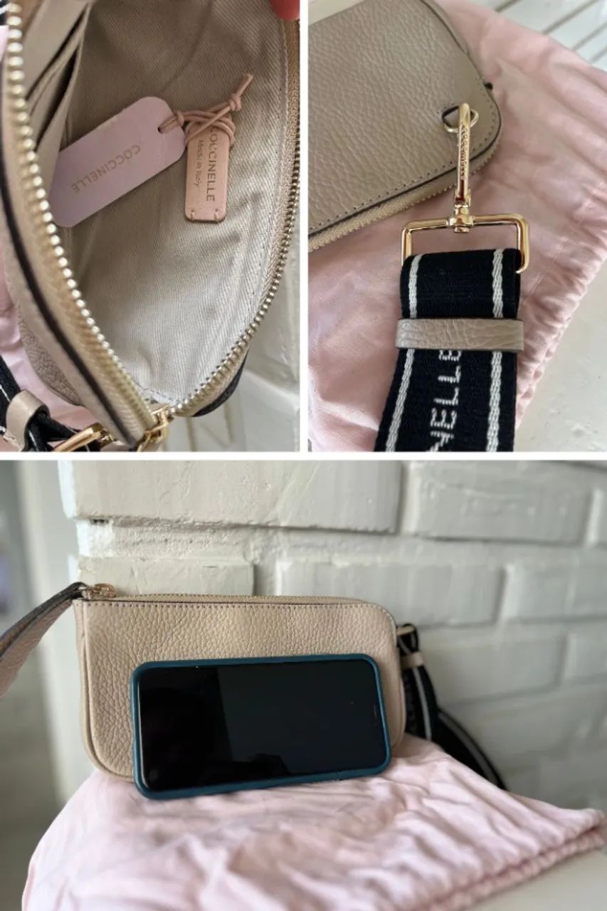 bolsa marca italiana coccinelle original couro nova com etiqueta - Foto 4