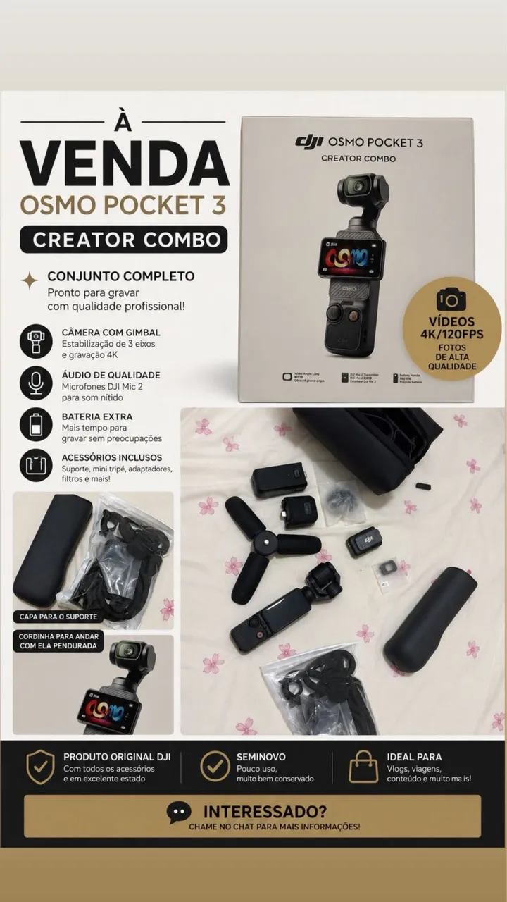 DJI osmo pocket 2 - Câmeras e Filmadoras - Saúde, São Paulo