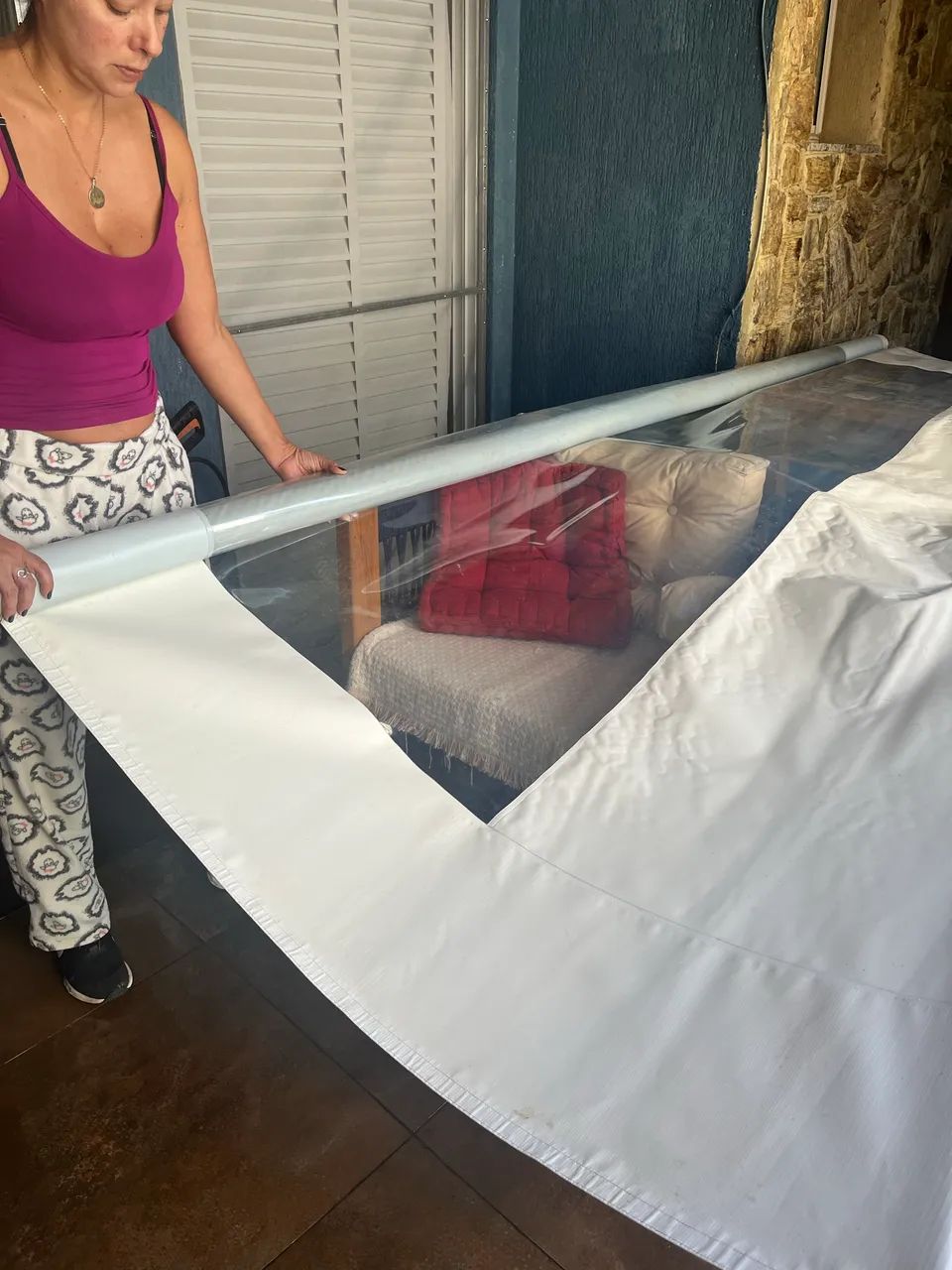 3 Toldos de lona com visor transparente vendo separados tbm  - Foto 3