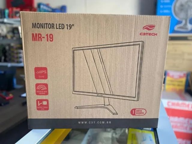 Monitor 19' C3Tech Tela IPS / VESA / HDMI Novo na caixa
