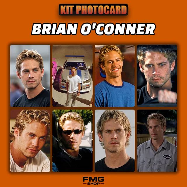 PHOTOCARDS BRIAN VELOZES E FURIOSOS 8 UNIDADES + BRINDE