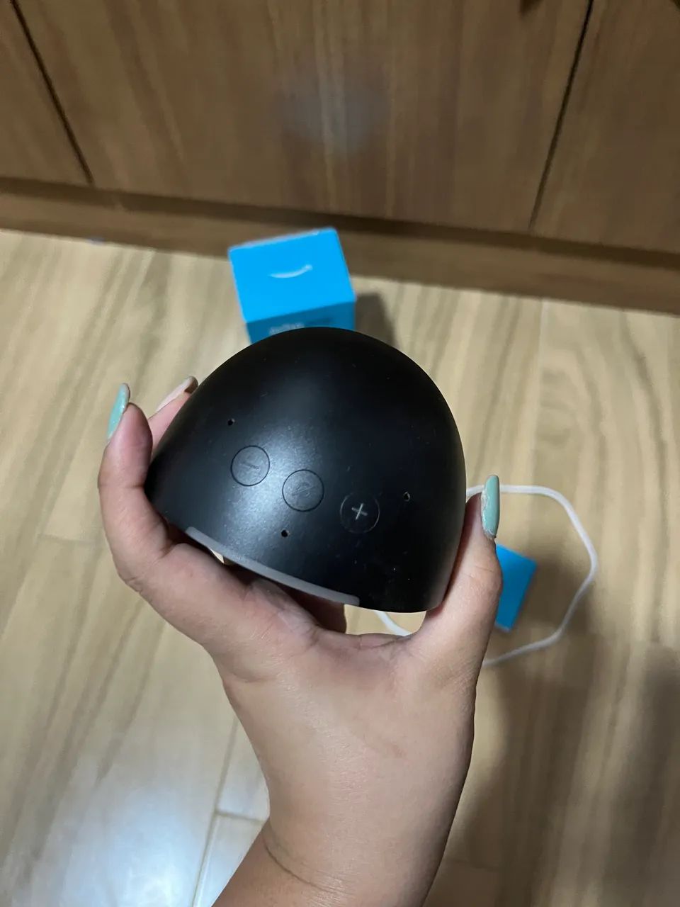 Echo Pop Amazon Alexa Preto - Pouquíssimo Uso + Caixa Original  - Foto 4