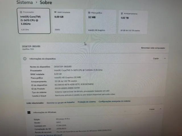 Computador Dell OptiPlex 7010 - i5 3470 - 8Gb - SSD - Foto 4