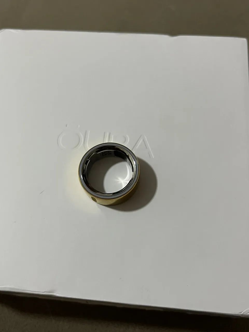Oura ring 4 tamanho 6 dourado - Foto 4