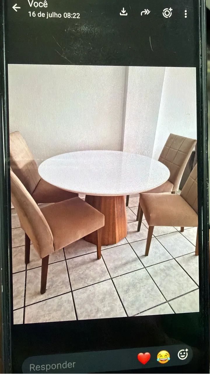 Mesa com 4 cadeiras em estado de loja  - Foto 2
