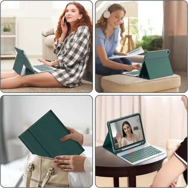 Capa com teclado para iPad A16 11 polegadas 2025/10ª geração 11 polegadas - Foto 3