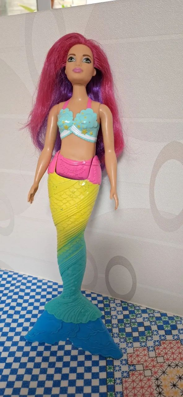 Barbie sereia cabelo duas cores
