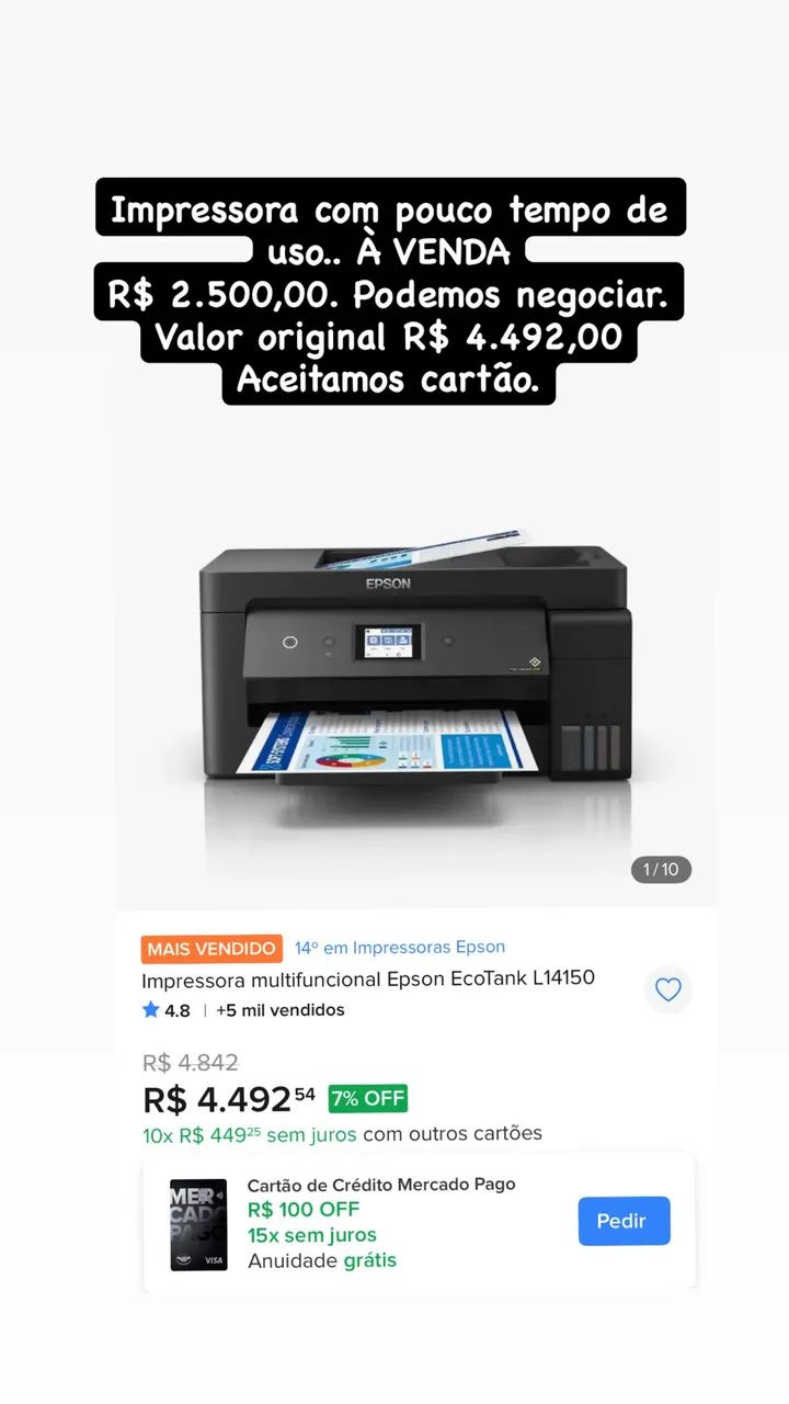 IMPRESSORA E MESA REUNIÃO  - Foto 2