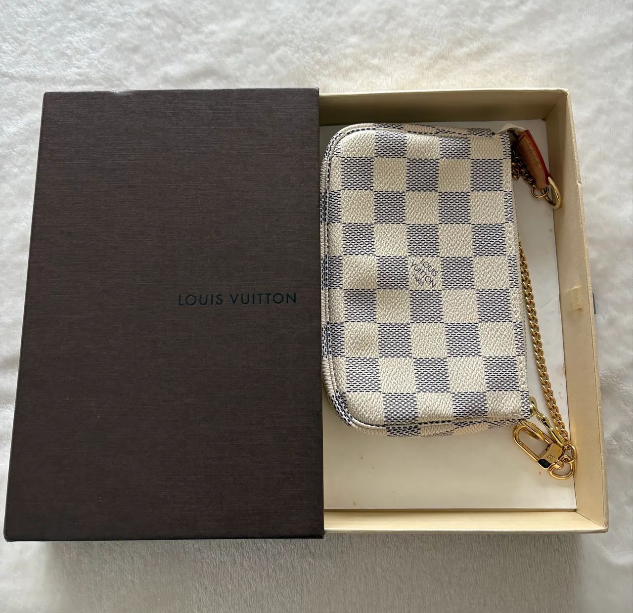 louis vuitton mini pochette damier azur. original. nova, na caixa!  - Foto 4