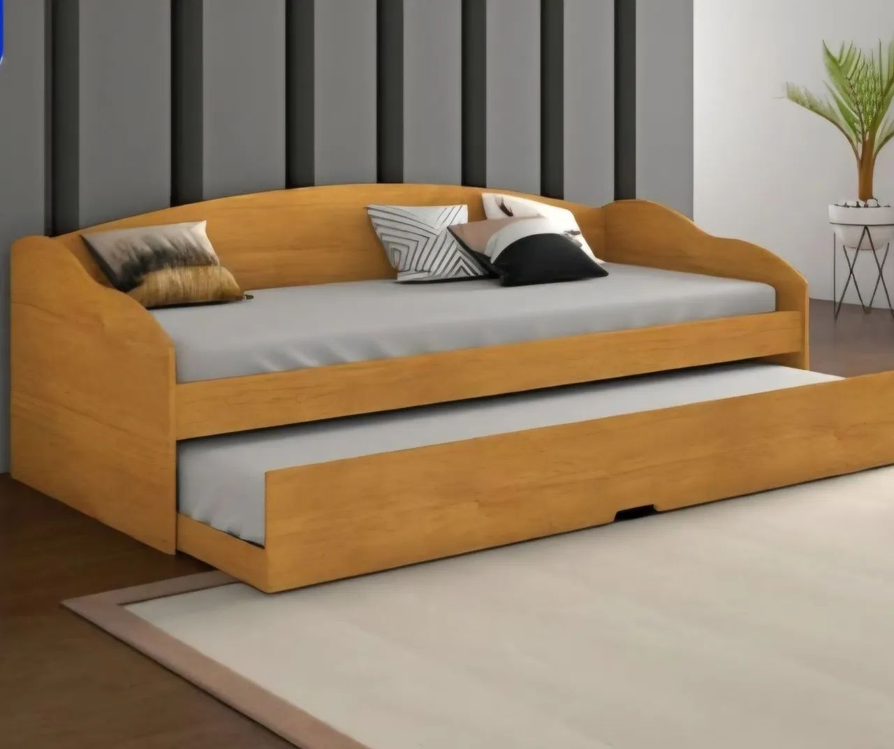 Bicama Solteiro com Cama Auxiliar Conquista Móveis Funny - Foto 2