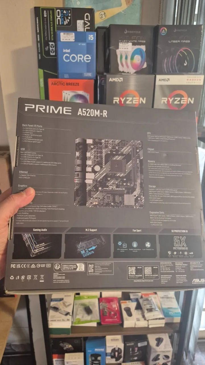 Placa mãe AM4 A520M-A Pro Asus nova, lacrada, com garantia! - Foto 2