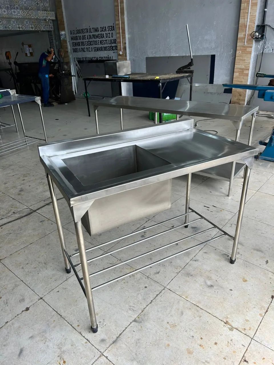 Pia inox de 1.15x60
