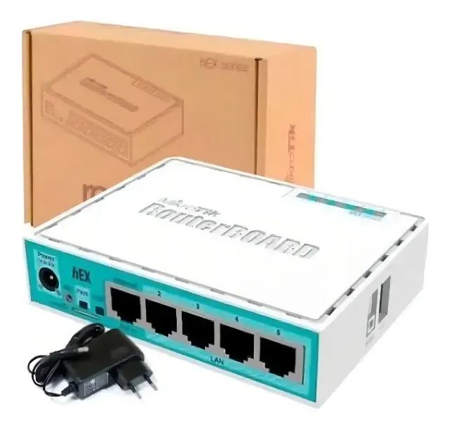 KIT com 8 - Roteador MikroTik Hex RB750Gr3 Branco
