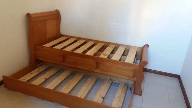 CAMA BICAMA Solteiro em madeira com gavetas - Foto 2