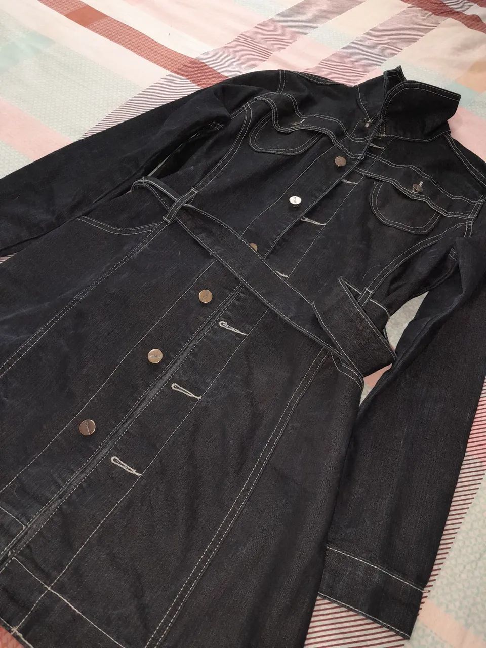 Sobretudo jeans feminino - Foto 3