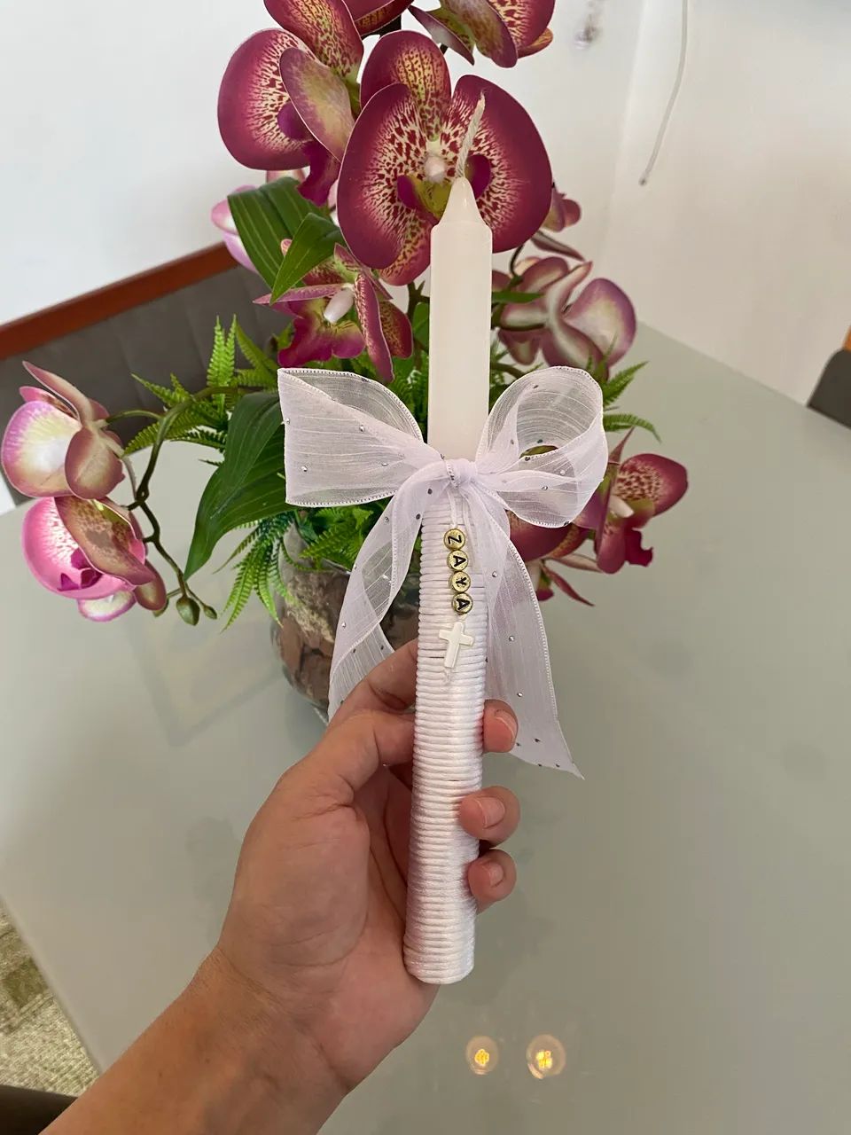 Vela personalizada para batizado comunhão e crisma  - Foto 3