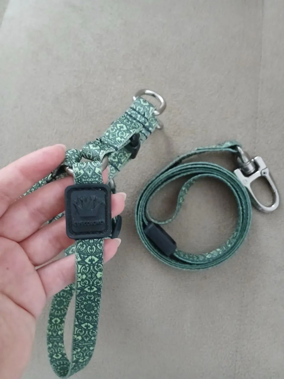 Peitoral e guia p/ cachorro