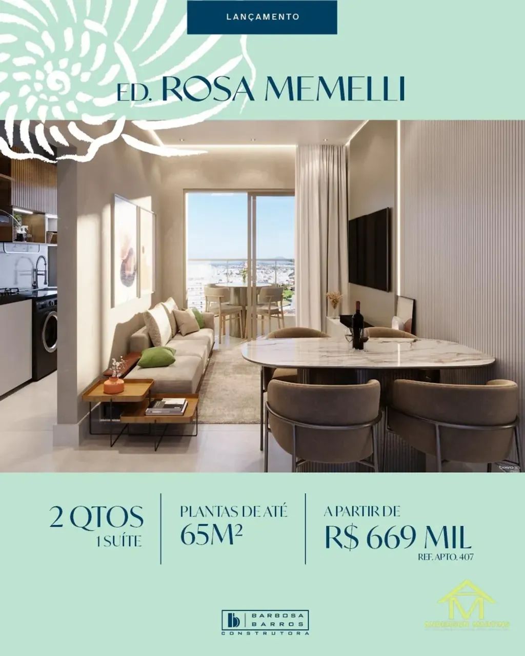 Apartamento de 2 quartos  Ed. Rosa Memelli  Cód. 34051 R - Foto 4