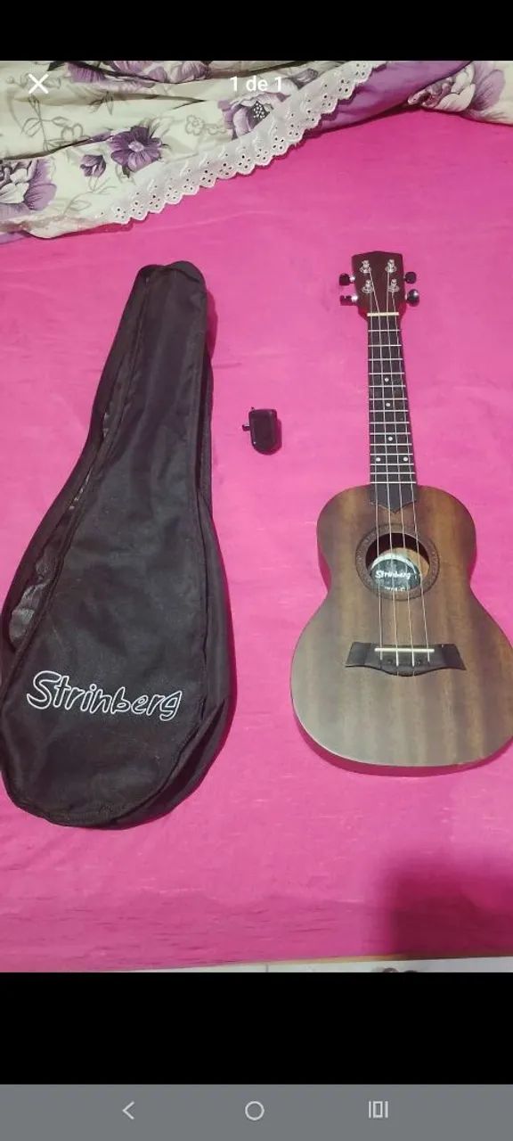 Ukelele modelo concerto com capa e afinador 