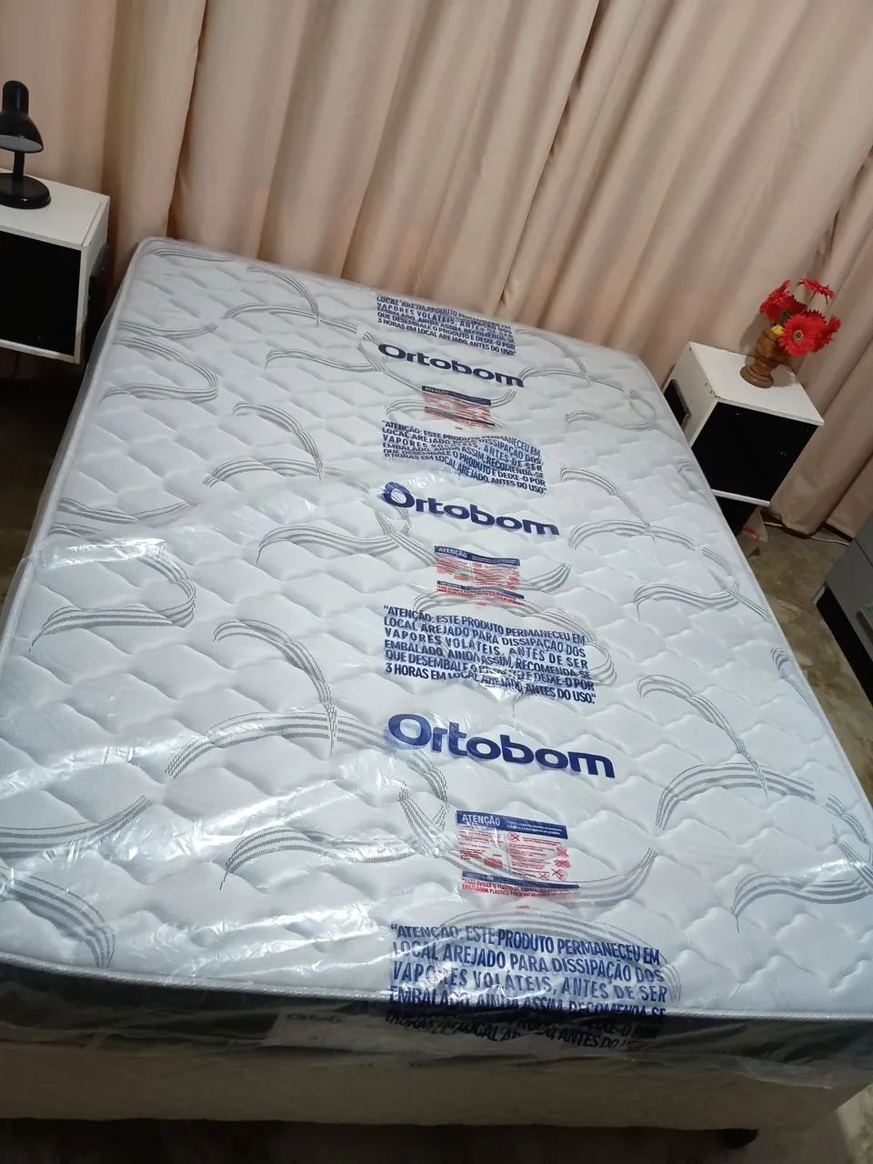 Cama de casal com colchão Ortobom espuma selada d28 - Foto 3
