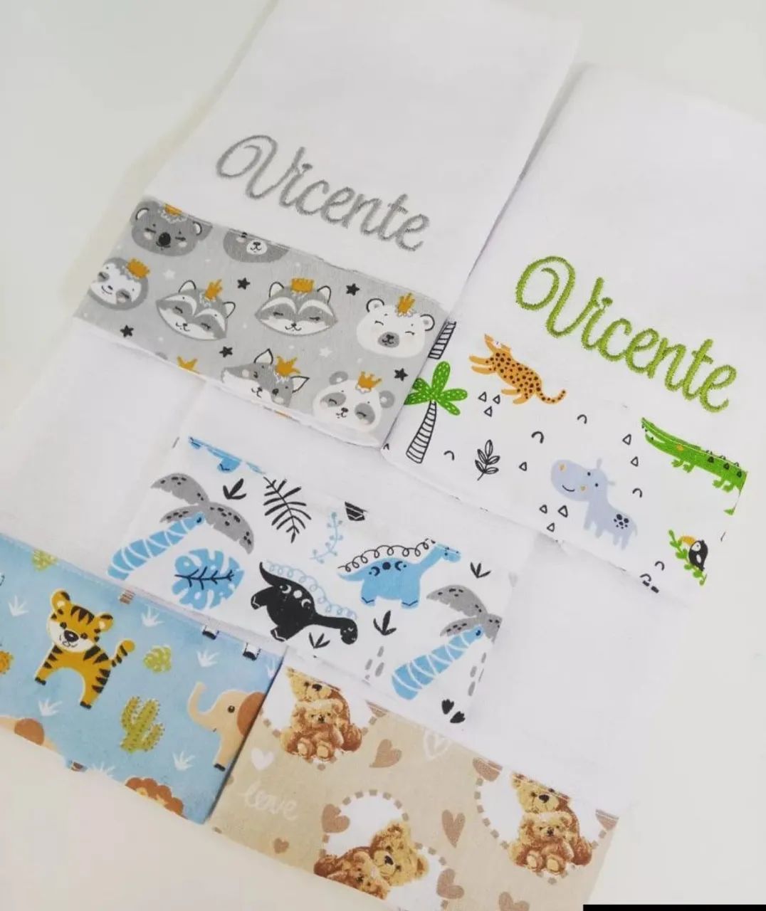Kit com 10 fraldas de boca  - Foto 4
