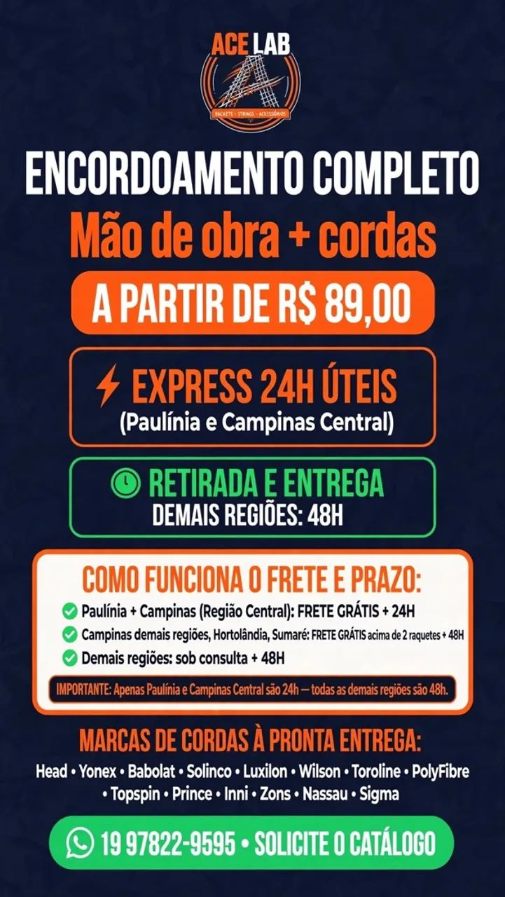 Encordoamento de Raquetes de Tênis - Foto 2