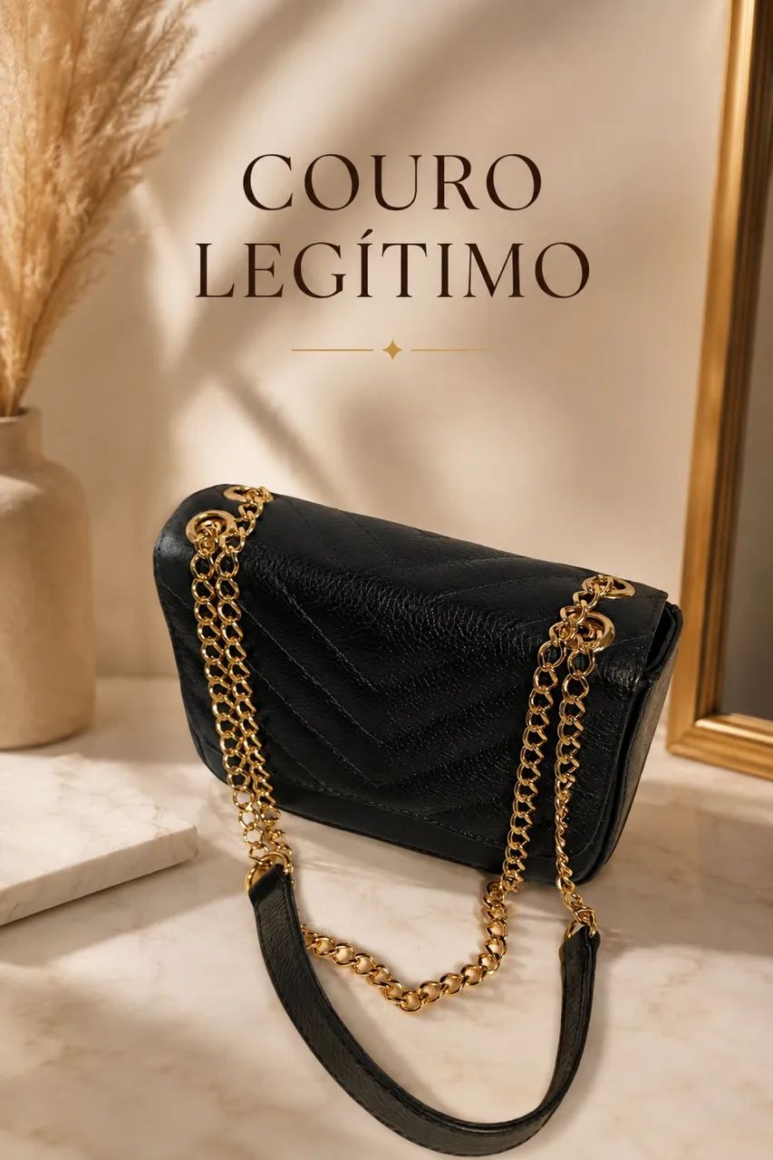 Bolsa pequena Couro legítimo 