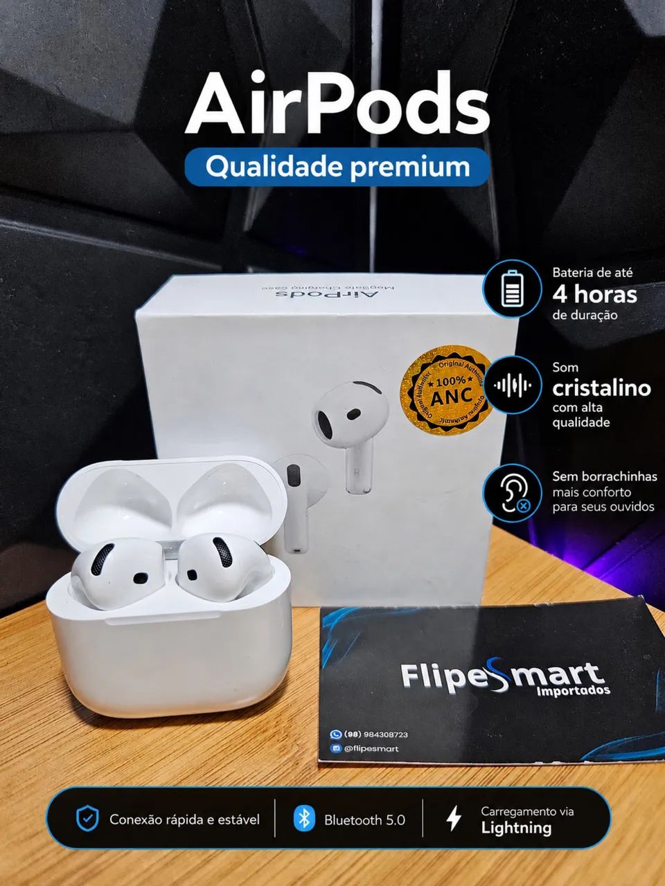 Fone Airpods Premium(Com Garantia)