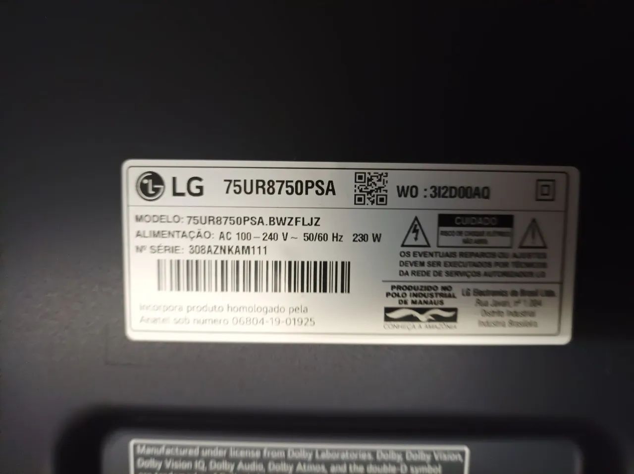 Vendo TV 75 polegadas com tela ruim  - Foto 2