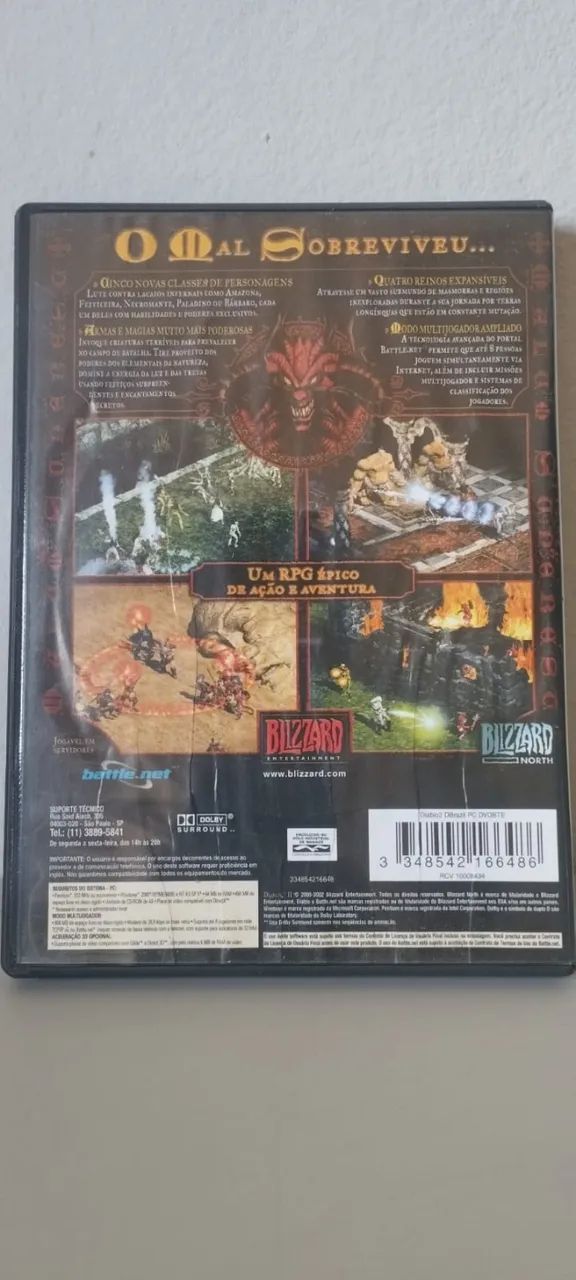 Diablo II PC CD-ROM Mídia Física Original + Expansion Set Lord of