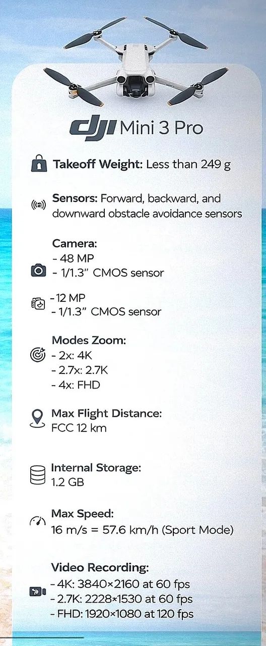 Drone DJI Mini 3 Pro Novo - Foto 5