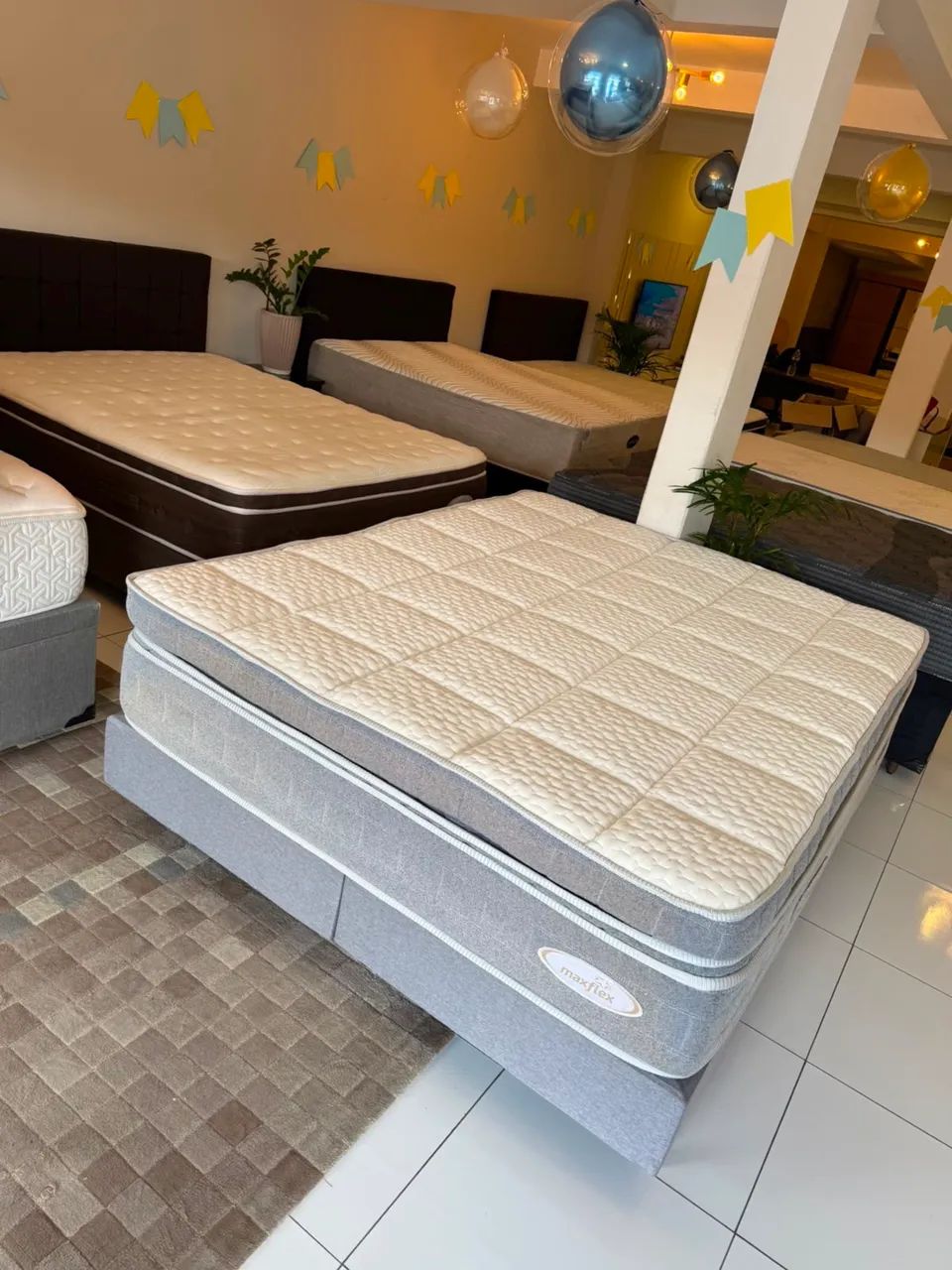 Cama box Queen Size MAXFLEX SEMINOVA TOP - ENTREGAMOS  - Foto 5
