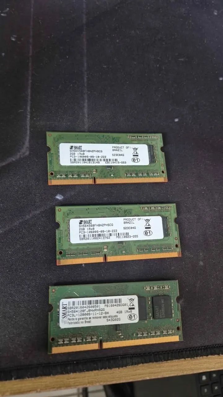 3 memórias RAM DDR3