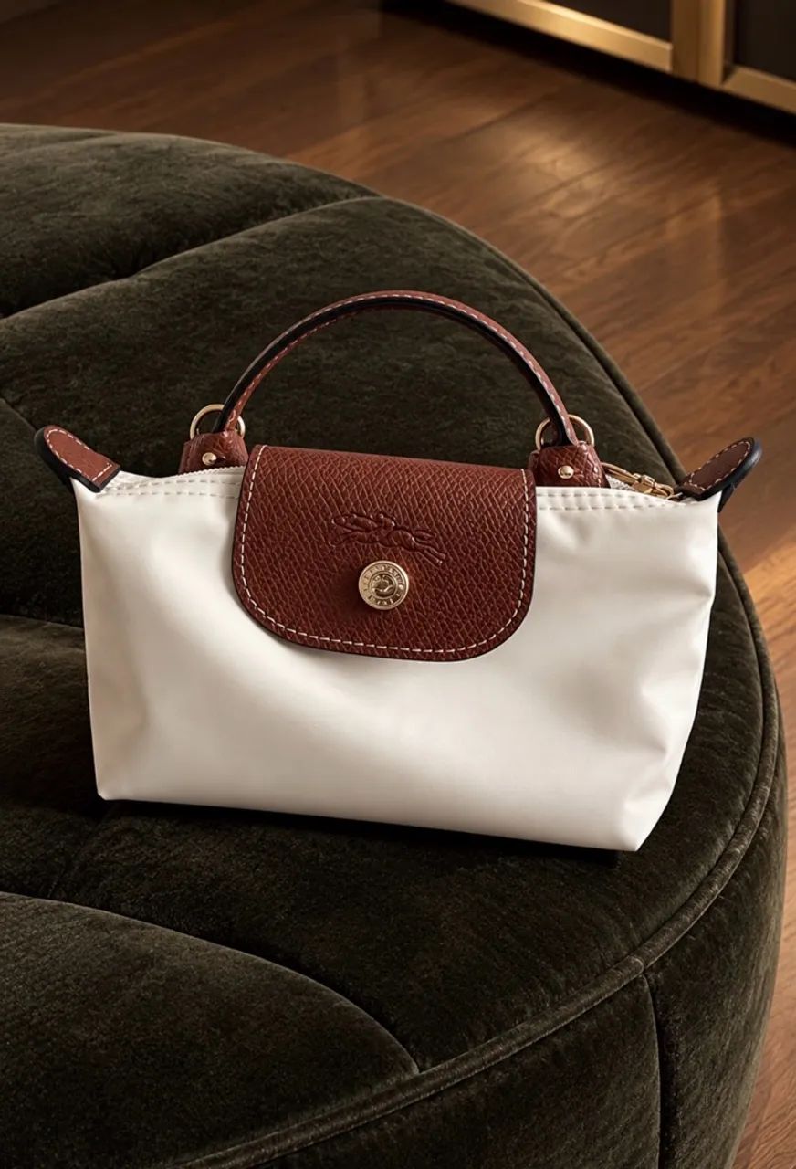 Bolsa LONGCHAMP mini bege - Foto 4