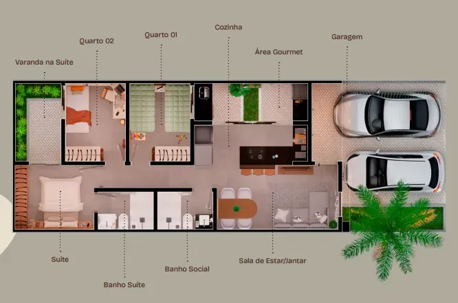 PLANTA 70m²
